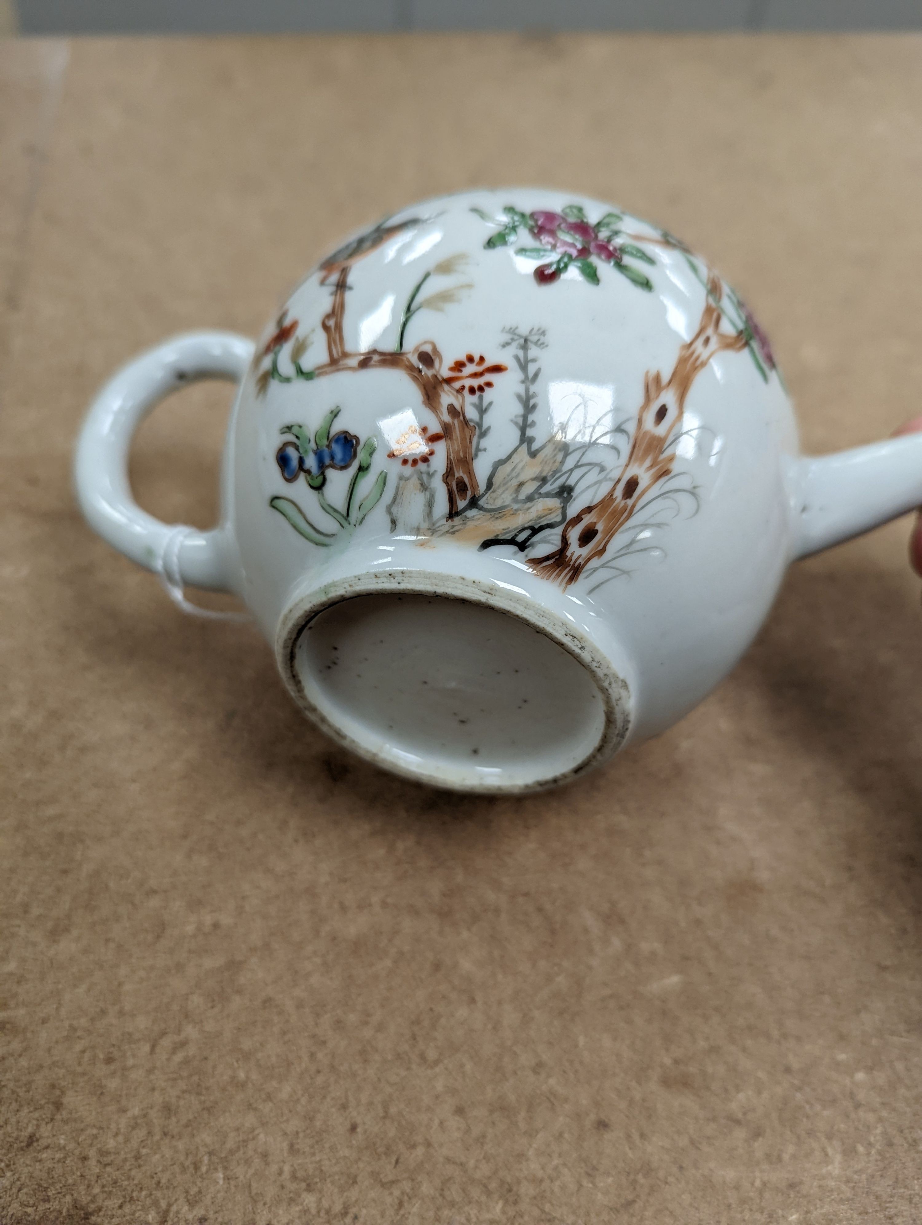 An 18th century Chinese famille rose teapot and associated cover 13cm